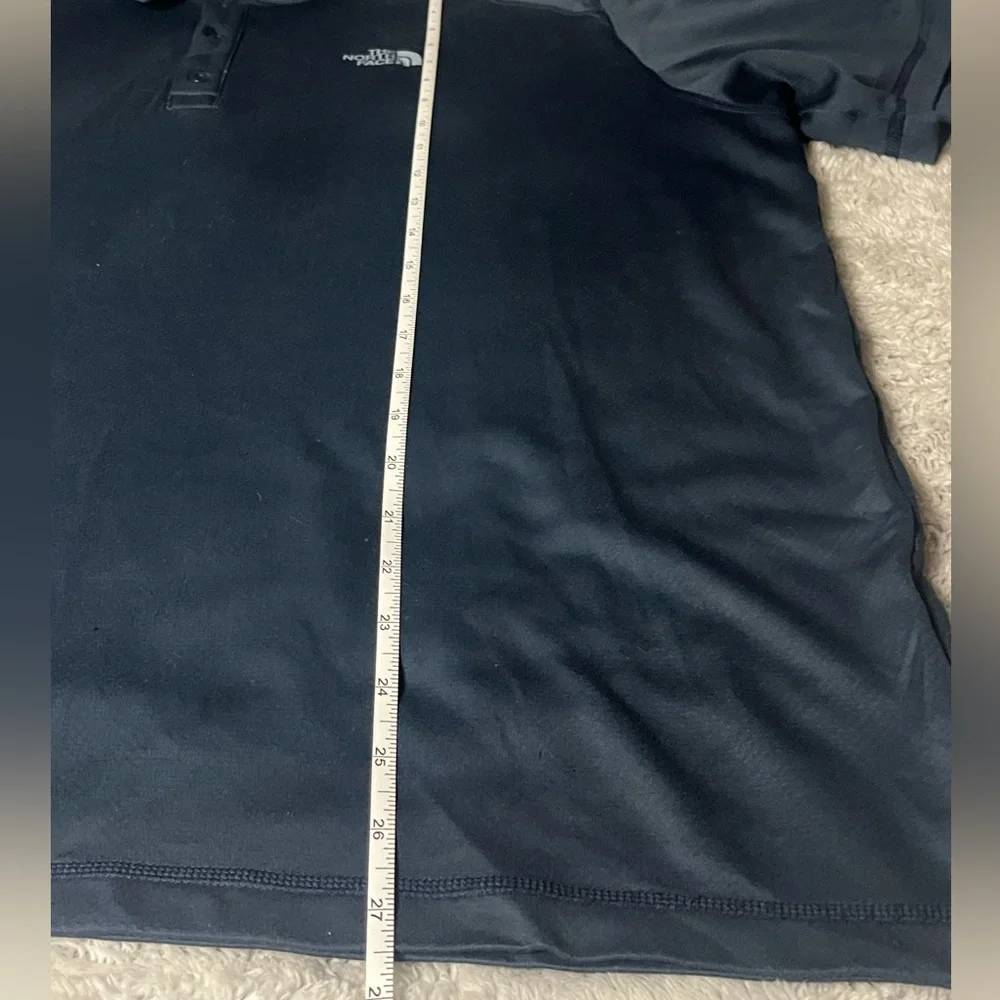 The North Face Shirt Mens XL Blue Short‎ Sleeve 1/4 button